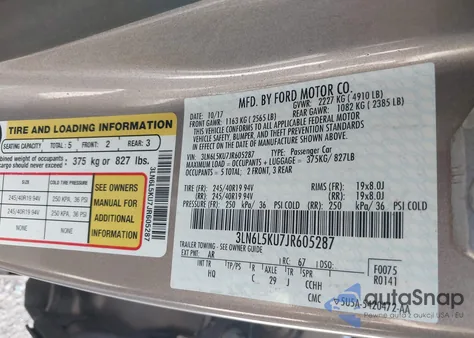 2018 Lincoln Mkz Hybrid Premiere из США, поврежденный, VIN 3LN6L5KU7JR605287